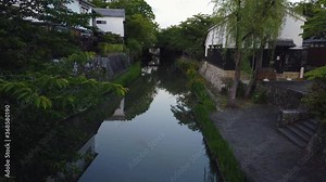 Omihachiman moat and old merchant houses, Shiga, Japan