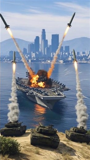 Israeli military tanks drops largest Missiles on loaded aircraft in gtav