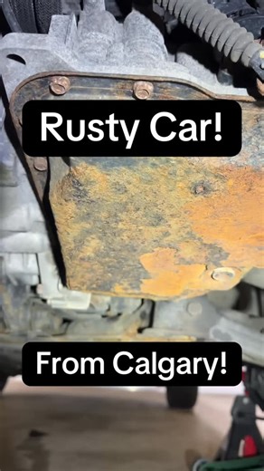 Max Garage on Instagram: "🛢️ Let’s talk rust… but first — guess the year 👀 Check this out — this is a Mazda, and the oil pan is EXTREMELY rusty. Before I tell you the rest in the video, I want your guess👇 👉 How old do you think this Mazda is? This is exactly why pre-purchase inspections matter. A lot of cars coming from Ontario / Calgary routes look “okay” at first… but underneath? ❌ Rusted oil pan ❌ Suspension corrosion ❌ Body components eaten alive And sometimes — let’s be honest — 🔧 it’s