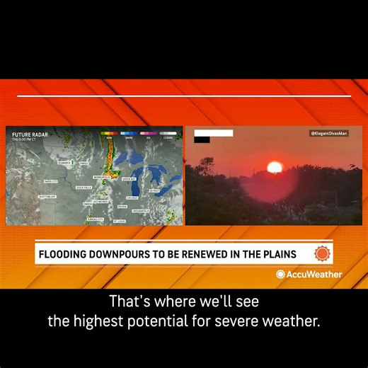 Severe thunderstorms are on the horizon today in the Upper Midwest near Minneapolis. ⛈️ | AccuWeather