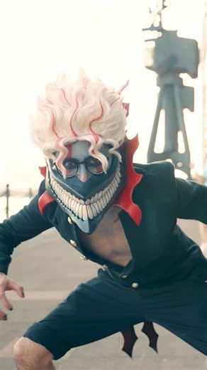 When the Dandadan cosplay hits a little too real 😱👽 OKARUN COSPLAY #shorts