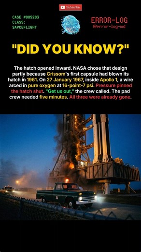 CASE 5283 - Apollo 1 (1967) Hatch opened inward #shorts #history
