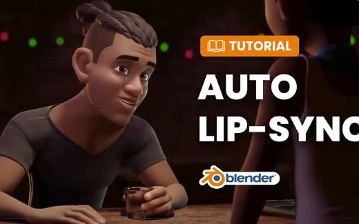 iBlender中文版插件 如何在 Blender 中制作自动口型同步嘴唇 Rhubarb Lip Sync