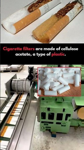 Cigarette filters are made of plastic called cellulose acetate