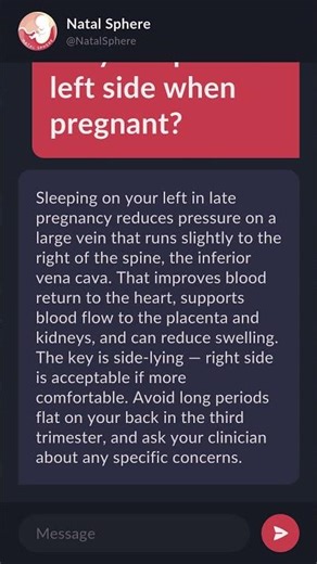 Why sleep on the left side when pregnant?