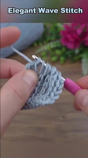 Quick Crochet Tip | Elegant Wave Stitch #crochet