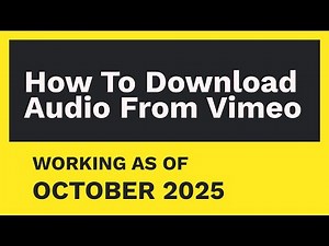 How to Download Audio From Vimeo [DEC. 2025]