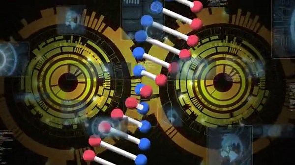 Animation of dna strand spinning over people dancing and music concert. Medical research and technology concept Stock Video Footage - Alamy