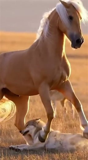 Wolves vs Golden Horse Instant Defeat!12 Epic Clash Unfolds #gaming #battle #shorts