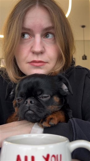 I love going to a café and having coffee with my mom. We sit by the window, watching people walk by, dogs running around, life happening outside. Simple moments like these mean everything to me. ☕🤍 #griffon #dog #coffeelover #cutepuppy #petlovers | Charlie