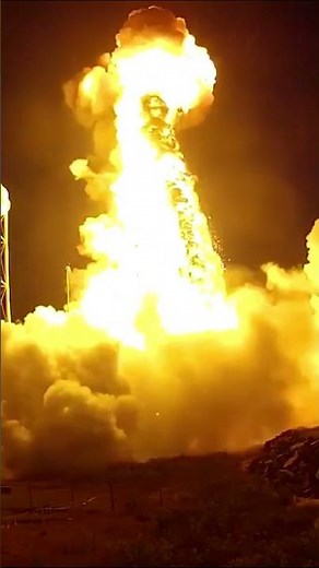 🚀 Rare Close-Up View of the Antares Orb-3 Explosion #youtubeshorts