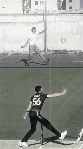 I'm trying to copy his action Mitchell Starc #56 #90 #75