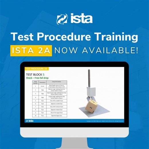 Now available through ISTA's Online Learning System! Test Procedure Training (TPT) for ISTA 2A provides an overview for testing of individual packaged-products weighing 150 lbs. (68 kg) or less when prepared for shipment. This course also earns you 10 points toward ISTA PDP recertification! ▶️ Start learning today at https://bit.ly/45GoPrC. | ISTA International Safe Transit Association