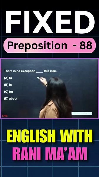 Fixed Preposition - 88 | English With Rani Ma'am