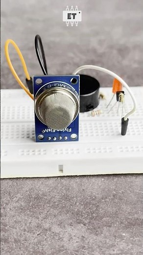 DIY gas/smoke sensor without Arduino #smokesensor #electronics