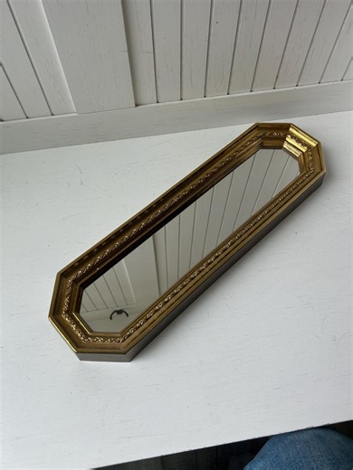 Vintage Gold Mirror | Ornate Syroco Homco Mirror | Vintage Rectangle Mirror | Vintage Rectangle Gold Frame Mirror | Ornate Mirror | - Etsy