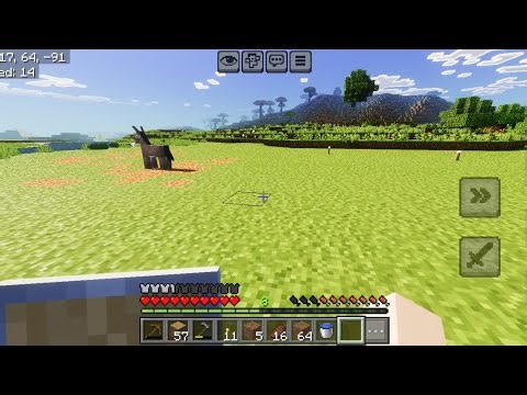 Working in Minecraft, Survival gameplay, realistic shaders in mobile