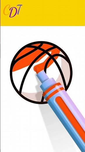 How to draw a Basketball 🏀#howtodraw #basketball #chuchudrawingtv #drawingtutorial #chuchudrawing