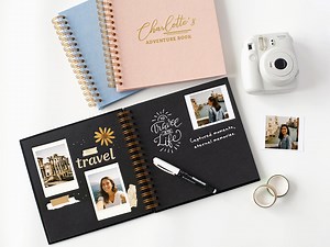 Adventure Book Scrapbook Photo Album, Bucket List Book Our Adventure Memory Book Personalized Anniversary Gift for Him - Etsy