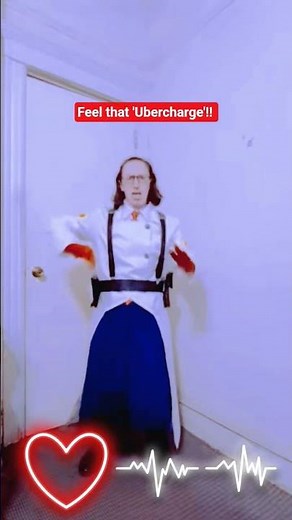'Ubercharge' is STRONGER than ever!! 👩‍⚕️🎶🔋 #teamfortress2 #tf2medic #cosplay #catchysong