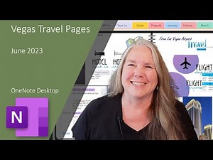 Las Vegas Travel Planner Pages in OneNote