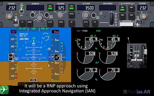 B737MAX丨 2.使用IAN模式进行RNP进近（仪表视角）