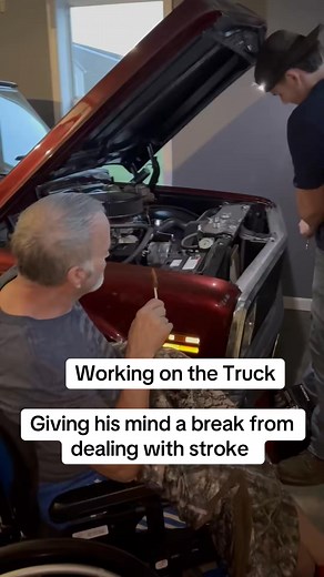 Working on the truck, get his mind off dealing with stroke#strokesurv... #fyp #reel #fblifestyle | Isabella Collins | Facebook