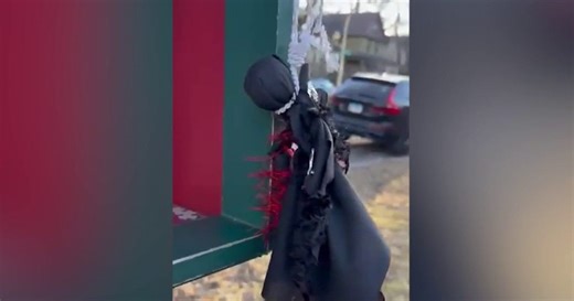Figure hanging from noose found on Chicago little free library box