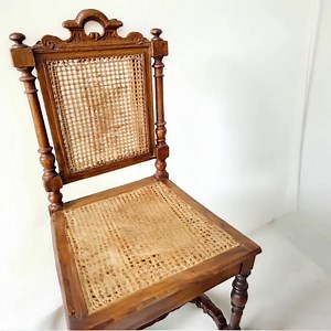 Vintage Belgian Cane Back Dining Chairs - Mid-century Accent Set of 2 - Etsy UK