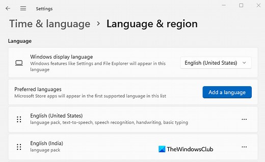 How to change Language, Region, Time and Date in Windows 11