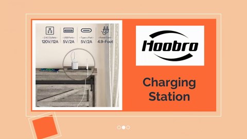 HOOBRO Queen Headboard with Storage Shelf, Farmhouse Queen Headboard Only with Charging Station & LED Lights, Bookcase Headboards for Bedroom, 2 Tiers Storage, Greige