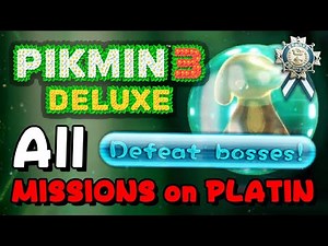 Pikmin 3 Deluxe - ALL 6 Defeat Bosses Missions (Platinum Medal)
