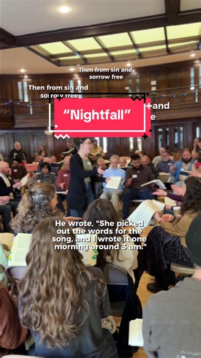 These altos❤️ once again at the 23rd Sacred Harp Midwinter Singing from the Cooper edition (“blue book”) of The Sacred Harp. A Minnesota song, sung in the most Minnesotan way imaginable - the most gorgeous sound. I can’t recommend being in this room highly enough. For newcomers, here’s Ben Fink‘s explanation as to what the heck this is: “Shape notes were invented in the late 1700s as a way to teach people with no formal musical training how to read music, sing in four parts, and learn new tunes.