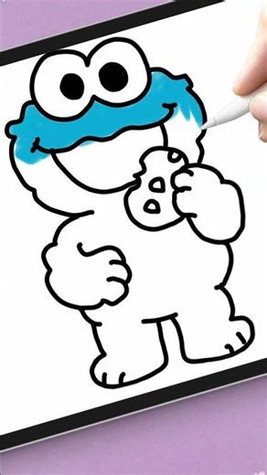 How to draw Cookie Monster easily and quickly