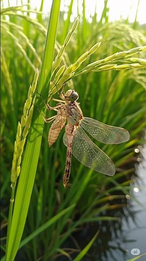 Dragonfly Molting Time-Lapse""From Nymph to Dragonfly - Nature's Miracle Unfolds
