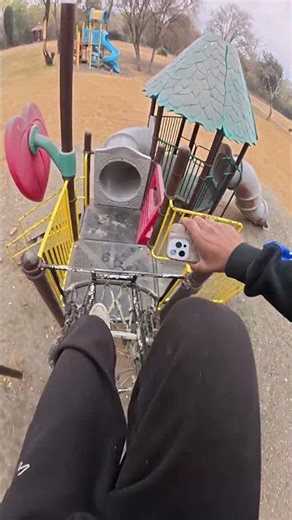 Bela ciao snatching in playground parkour pov