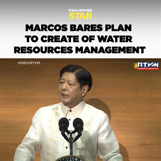 3.7K views · 84 reactions | President Marcos reiterated his desire to create a Department of Water Resource Management, during his second State of the Nation Address (SONA) on Monday. Several bills on the creation of a department focused on managing water resources and improving water quality, sanitation and climate change mitigation have been filed in Congress. RELATED: https://bit.ly/3rAX5UR | Philippine Star | Facebook