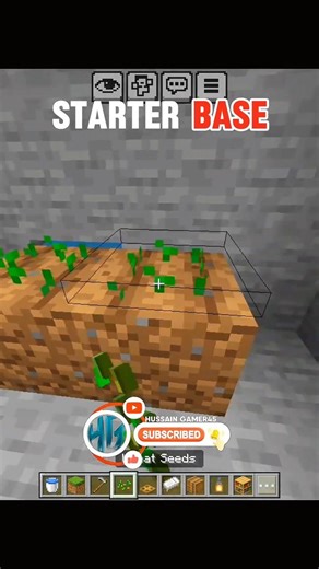 Minecraft Starter Base 😱 (NO BATIDÃO) #shorts #minecraft