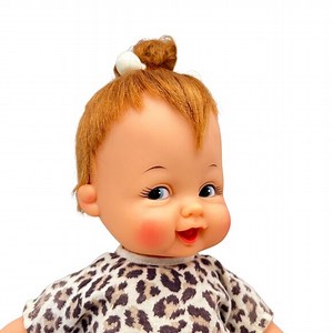 Baby Pebbles Flintstone Doll 14" Soft Body FS-14 By Ideal From 1963 – With Issue