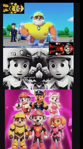 Paw Patrol Scary Chase 🆚 Ryder 🆚 Marshall Fun X Dance Cover | Tiles Hop _ #pawpatrol #shorts