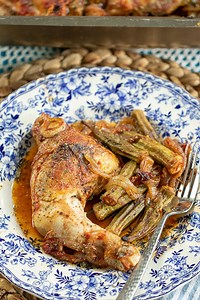 Roasted Chicken & Okra: Kotopoulo me Bamies