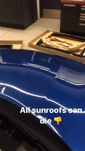 Tech on Instagram: "This was my first sunroof frame replacement 🫠 and I still don’t like this job 🤷‍♀️ customer complained of water intrusion months after a severe car accident—turns out the sunroof frame was cracked and water was leaking into the vehicle! #automotiverepair #technician #maintenance #diagnosis #tech #fyp"