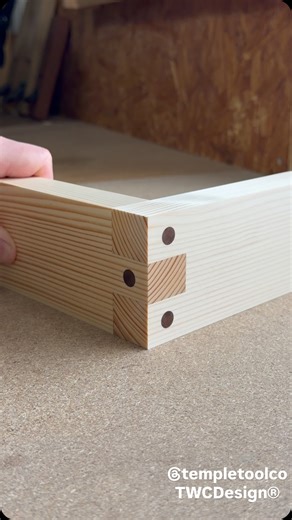 Takurou Seino on Instagram: "Strong & Simple Dowel Joint There are many types of joints, but this joint has a simple structure reinforced with dowels, making it very strong. It’s not shown in the video, but please use wood glue when assembling 👍 @takuwoodcraft #twcdesign #woodworking #リール投稿1254日目"