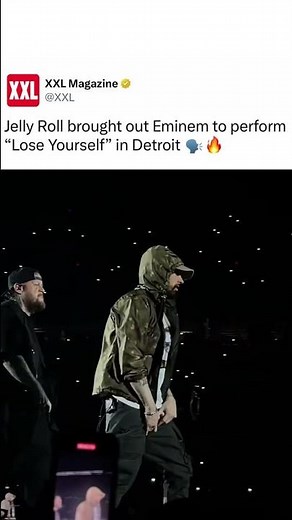 Jelly Roll brought out EMINEM in Detroit 🗣️🔥