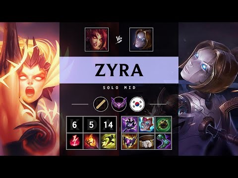 Zyra Mid vs Orianna - KR Master Patch 25.17
