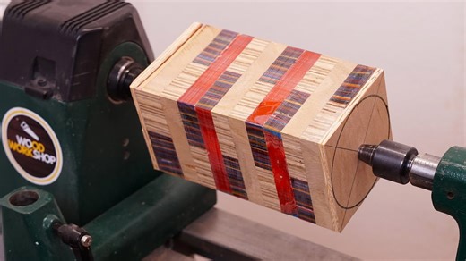 How makers use paper and plywood to create art on the lathe