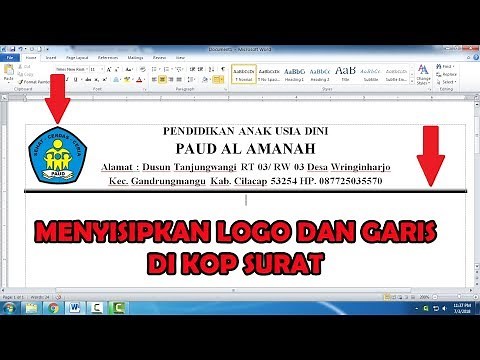 Cara Memberi Logo dan Garis di Kop Surat
