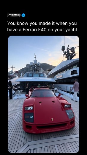 HYPEWHIP on Instagram: "Supercars and super yachts for the win 🙌 ( via @saffrontigerco ) #supercars #yacht #ferrari #f40 #monaco"