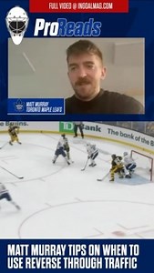 2.5K views | Sample from Matt Murray’s latest Pro Reads. Full video at InGoalMag.com | InGoal Magazine | Facebook
