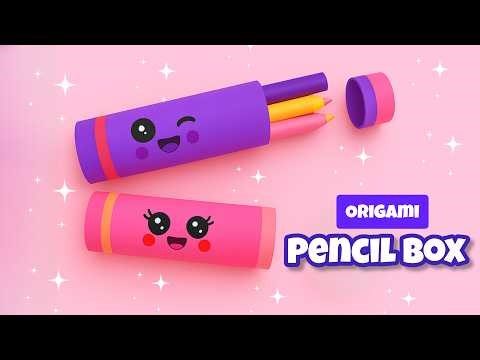 DIY Paper box | DIY Origami Pencil Box 📦 | Easy Back to School Craft 🎒